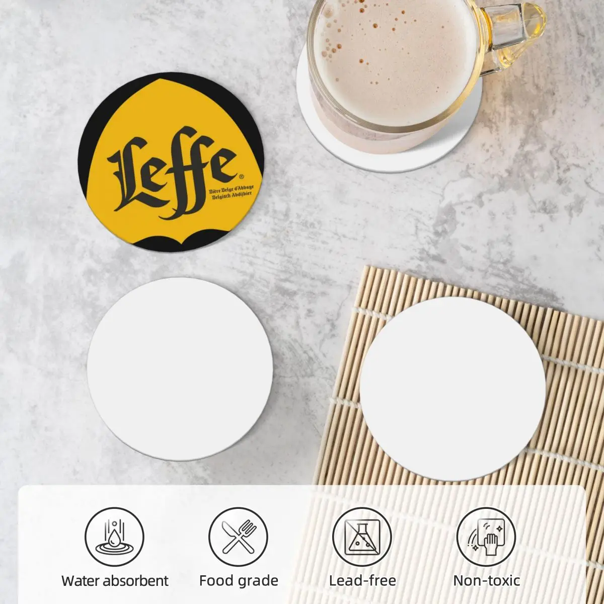 Керамические подставки leffe beer belжизch (набор из 4) подставка для кофейных кружек