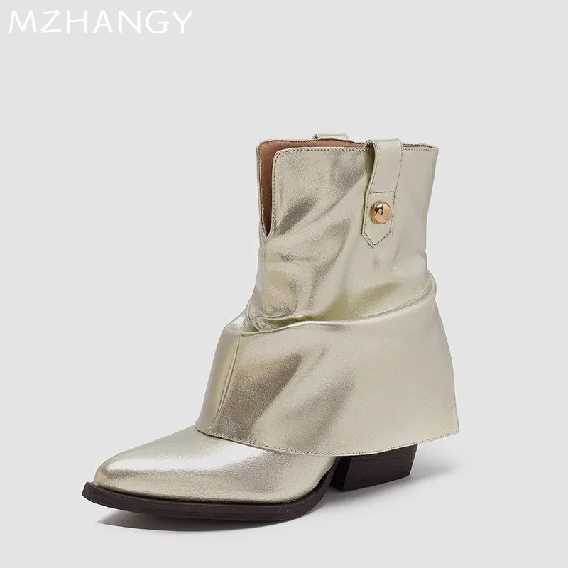 Женские кожаные ботильоны с острым носком дизайнерские модные элегантные