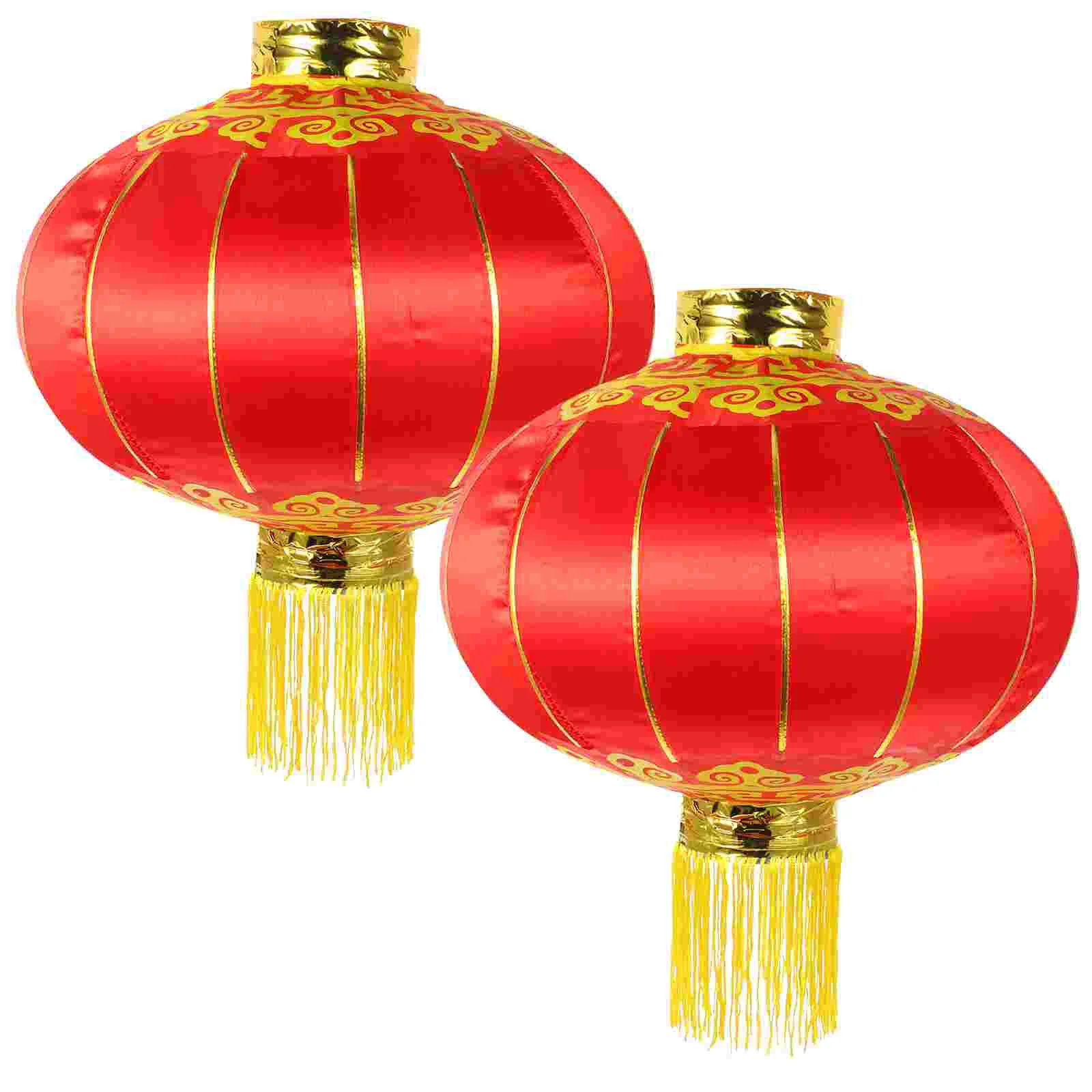 

2 Pcs Chinese Lantern Ornament Chic Pendant Wedding Decorations Spring Festival Hanging