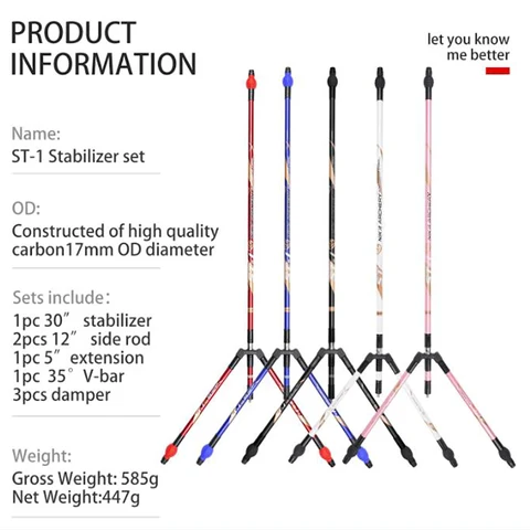 Набор стабилизаторов для лука Nika ST-1 30/12/5 дюймов