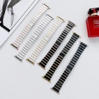 ceramic metal strap for apple watch band 45mm 41mm 44mm 42mm 40mm 38mm menwomen bracelet wristbands for iwatch 7 6 5 4 se band