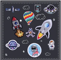 spacecraft iron on patches on clothes embroidered patches for clothing embroidery patch clothes diy stripe sticker cartoon patch