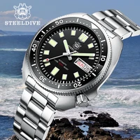 steeldive luxury brand sd1970w sunray dial ceramic bezel stainless steel case 200m waterproof nh36 automatic dive watch turtle