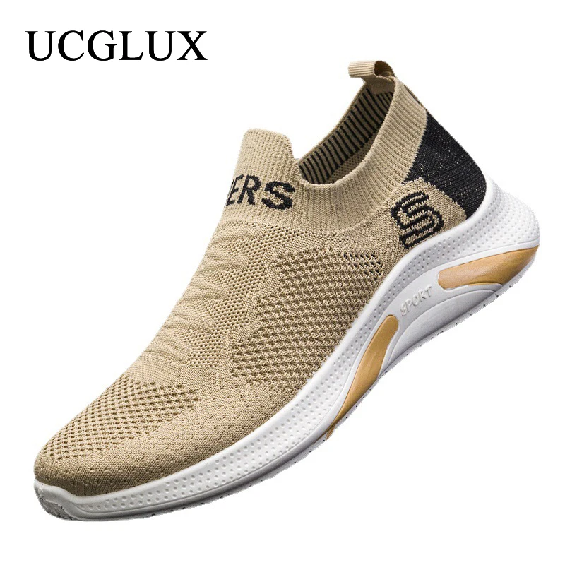 

2022 New Men's Fashion Mesh Sports Shoes Men Elastic Breathable Casual Running Shoes Men's Soft Soled Light Outdoor Casual Shoes