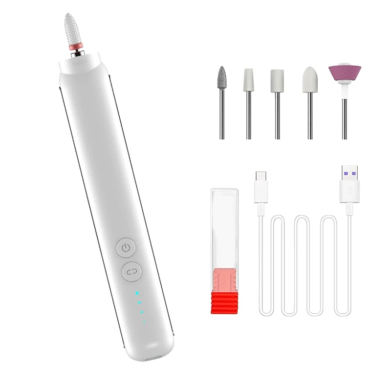 

Electric Nail Drill Machine USB Charging Mill Cutter For Manicure Nail File Pedicure Tools Cordless Nail Drill