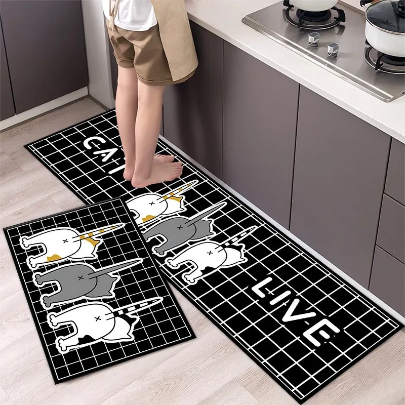 Коврик для пола, кухни коврик для входной двери гостиной, нескользящий и моющийся кухонный коврик, коврик для прихожей впитывающий ковер для ванной комнаты
