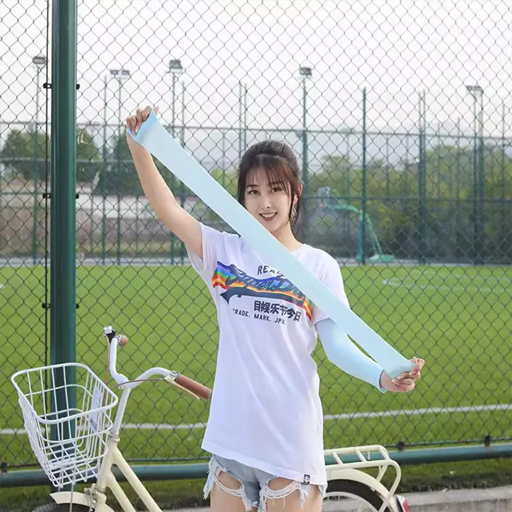 PINJIAN пятипальцевые ледяные рукава Защита от солнца дышащая грелка для рук