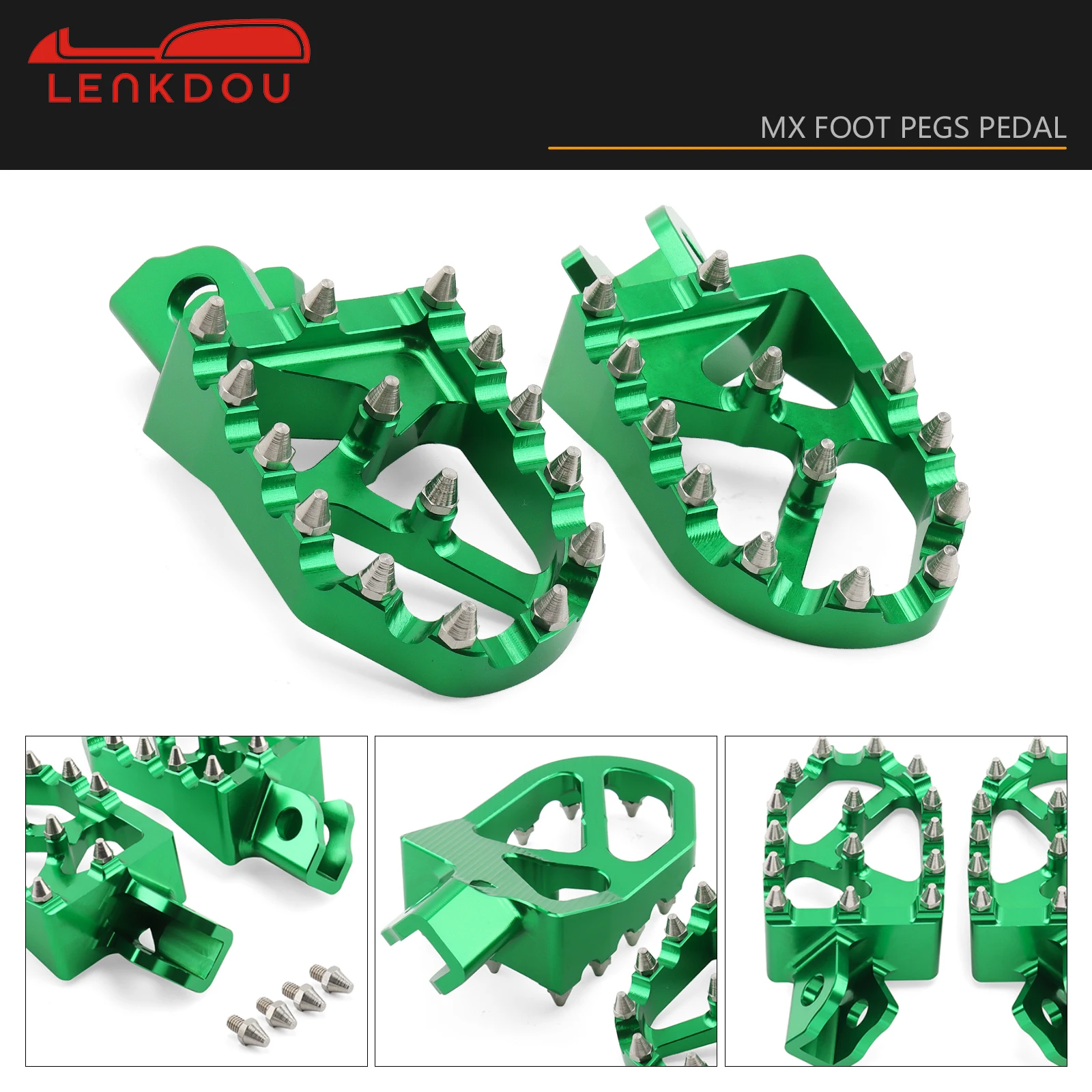 Колышки для подножки мотоцикла педали с ЧПУ алюминиевые Kawasaki KLX150L 2014-2021 KLX150BF 2017