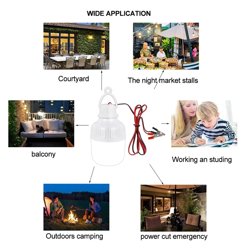 10 Вт 12 в низкое напряжение DC лампа с крокодиловым зажимом сильный светильник