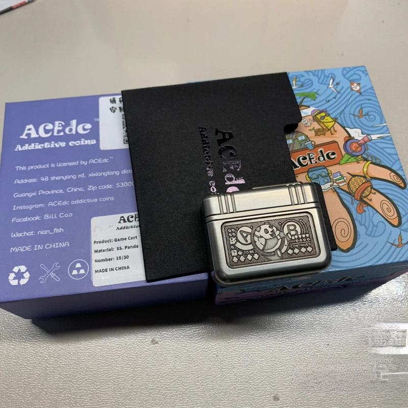 

Second-Hand out-of-Print EDC Panda Card with Push Plate Stainless Steel Material Stress Relief Toy PPB