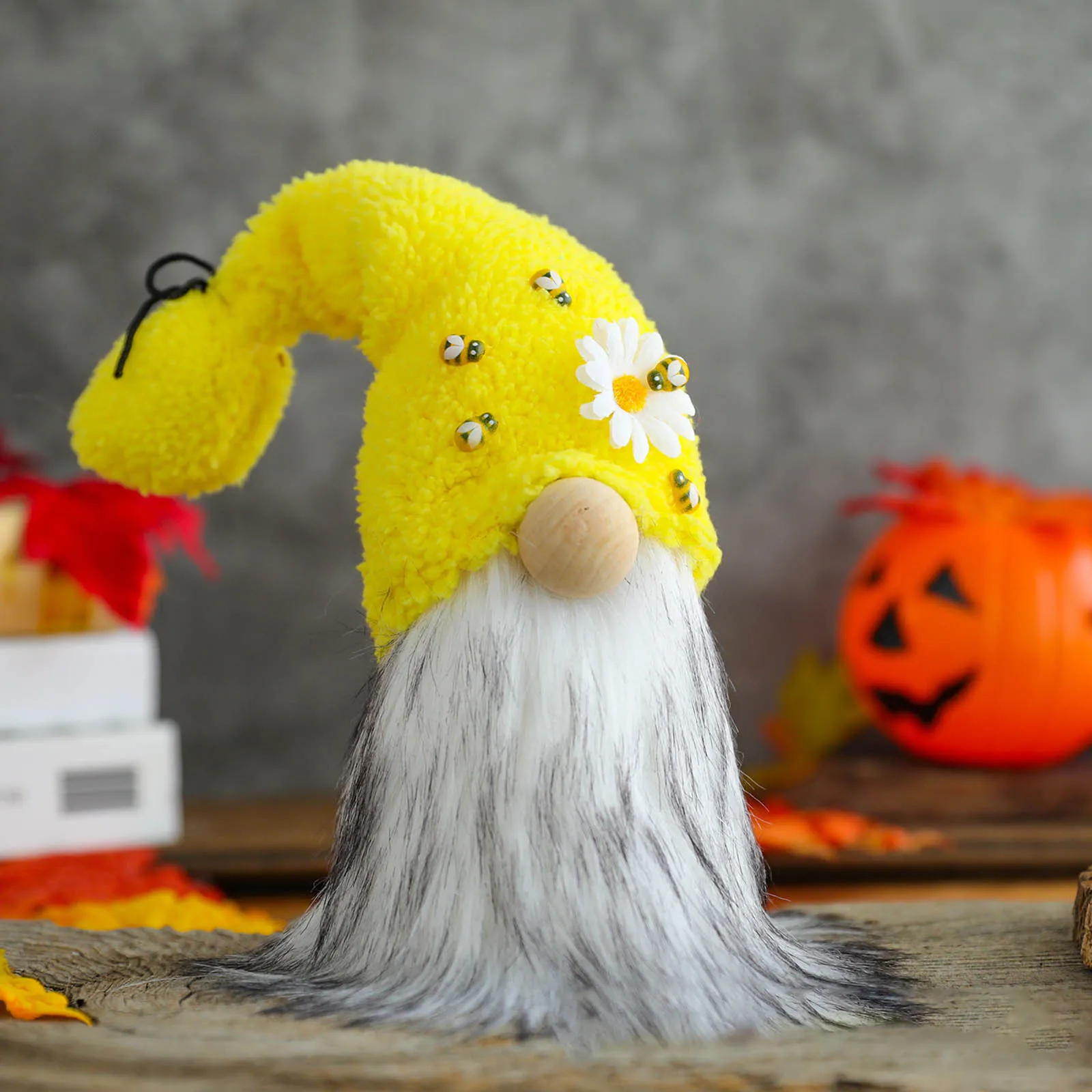 

Solar Gnome Garden Statue Bee Day Faceless Doll Rudolphs Doll Decorative Ornaments Props Children's Toys To Hang Loose Ornament