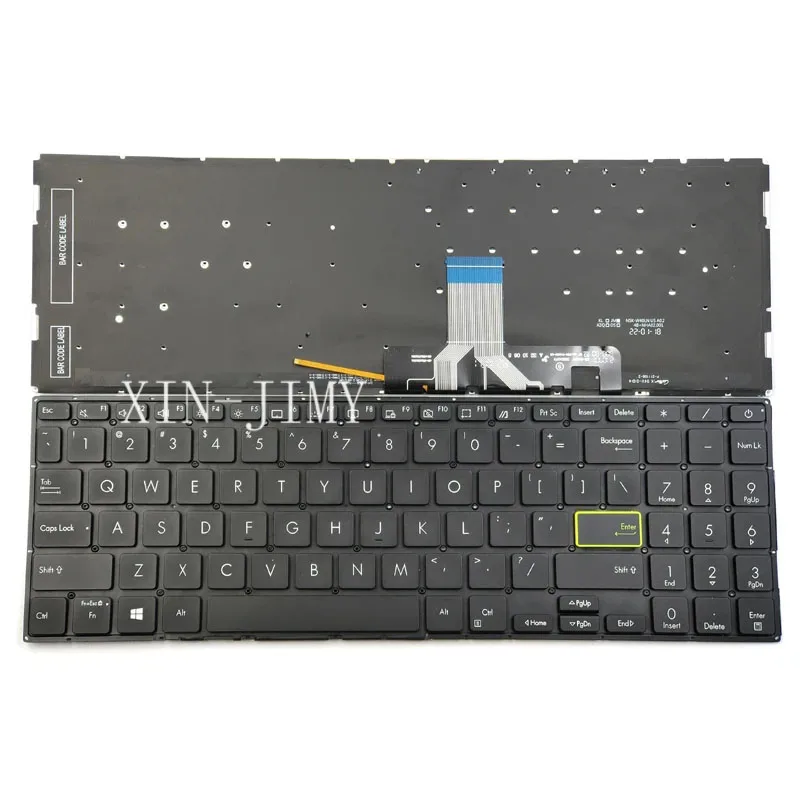Клавиатура KBHUB US для Asus VivoBook E510 E510M E510MA L510 L510M L510MA L510MA-WB04 S533E S533EA S533F S533 S533FA с подсветкой