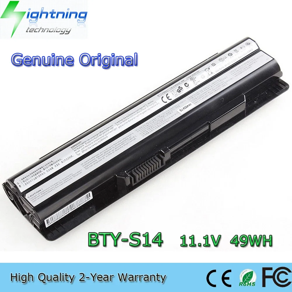 Совершенно новый оригинальный аккумулятор для ноутбука BTY-S14 BTY-S15 11 1 В 49 Втч MSI GE60