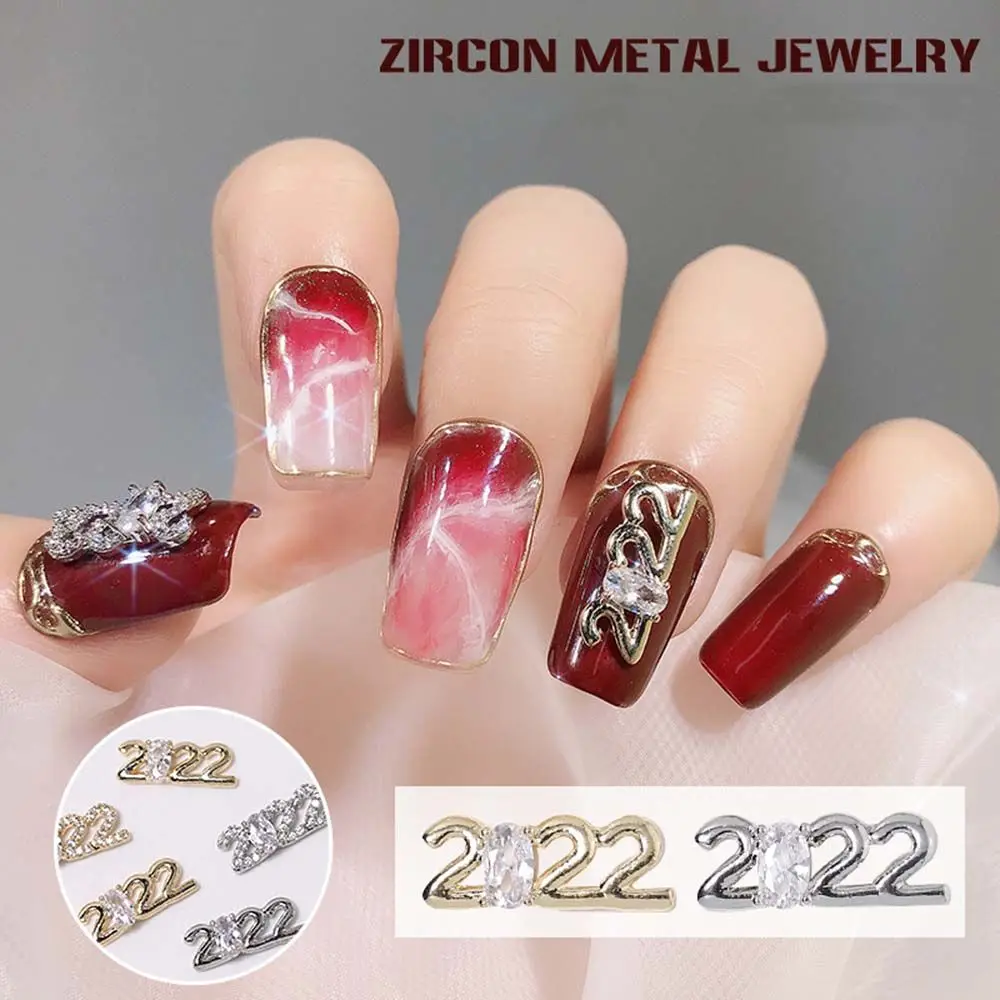 

New Fashion Number Zircon Rhinestone Nail Art Jewelry Luxury Resin Laer Rose DIY Nail Art Decorations