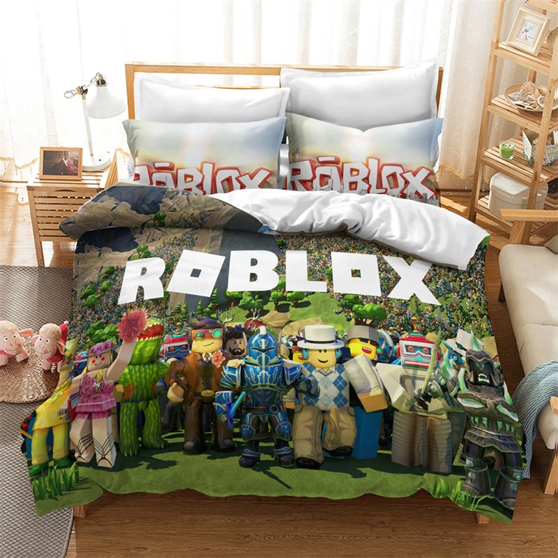 Комплект постельного белья roblox-games с мультяшными 3d-изображениями набор