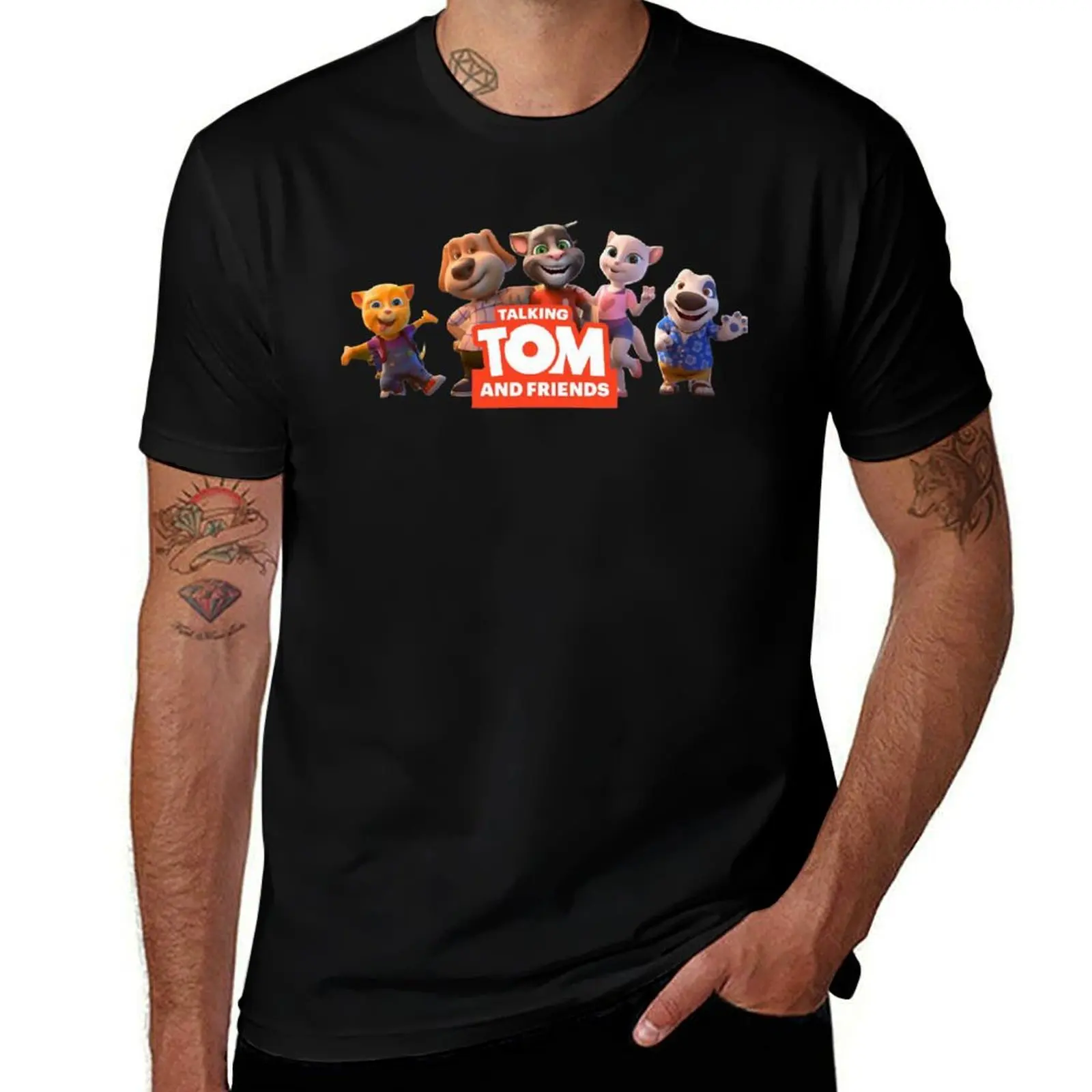 Beautiful Model Talking Tom And Friends Character Awesome For Movie Fans T-Shirt graphic tee shirt plus sizes sweat shirts men