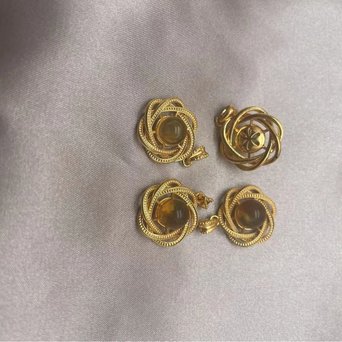 Подвеска в виде птичьего гнезда 18 К подвеска янтаря AU750 женский подарок стиле