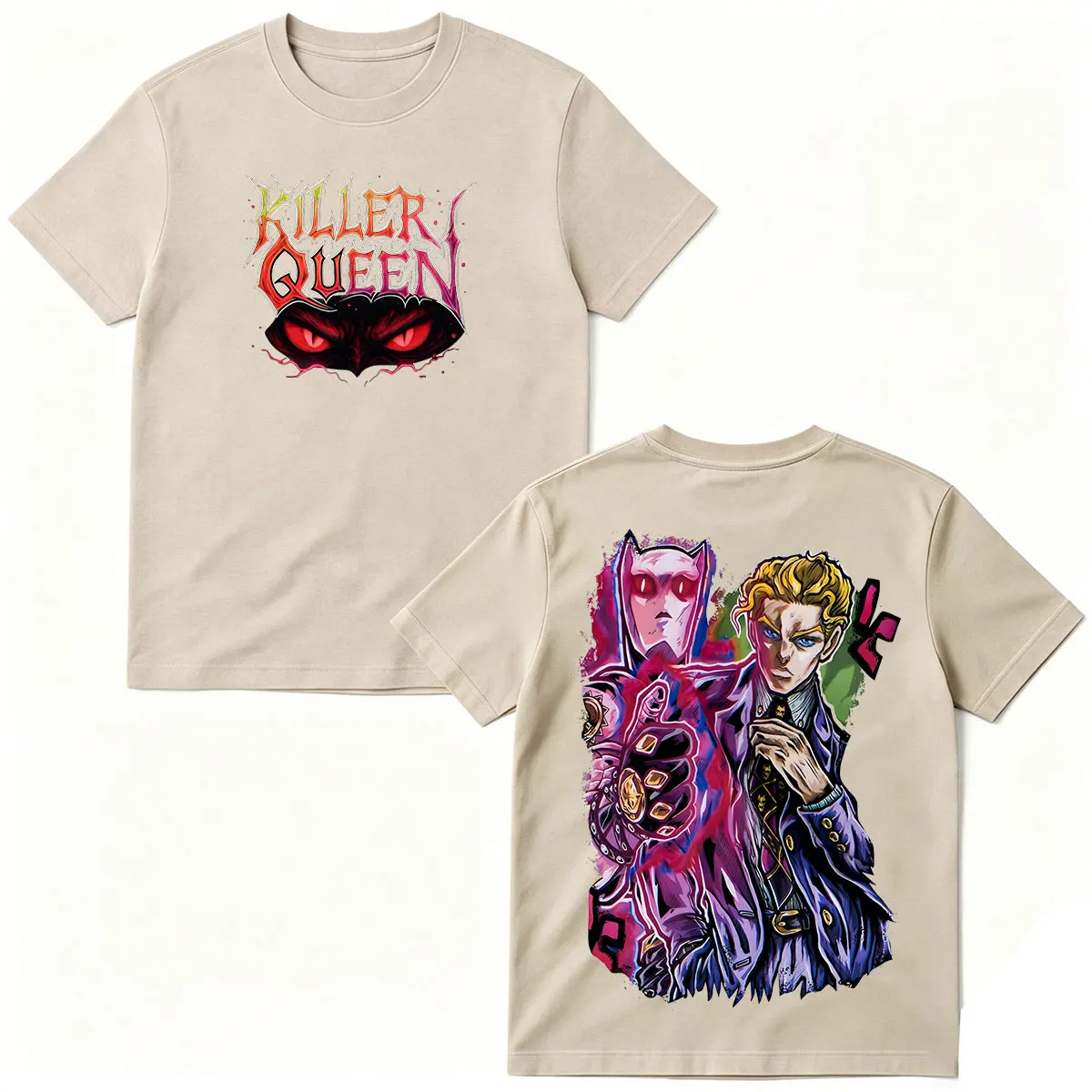 Футболка с изображением Кирой Йошикаге из аниме Jojo Bizarre Adventure Killer Queen Eyes, мужская и женская модная футболка из 100% хлопка с короткими рукавами, топы (art.: 3920da559e641) - 3920da559e641