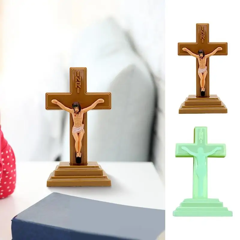 

Glow In The Dark For Cross Church Relics Jesus On The Stand For Cross Wall Crucifix Church Religious Tabletop For Catholic Decor