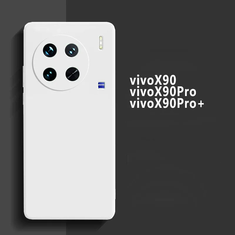 

For Vivo X90 Pro Plus VivoX90Pro+ Phone Case Liquid Silicone Ultra-thin Lens Protection Anti-Fall Soft Shell Protective Sleeve