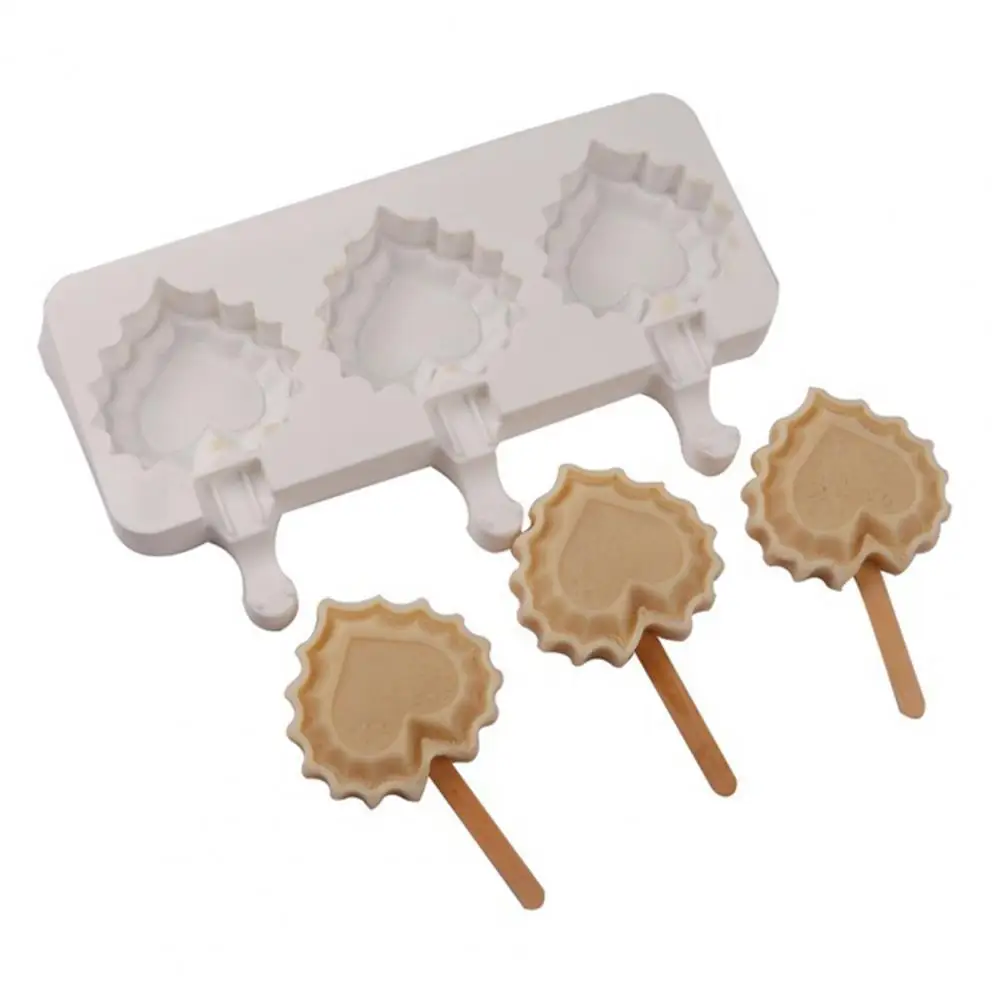 

Silica Gel Durable Dishwasher Safe Popsicle Mold White Ice Cube Tray Heat Resistant Summer Gift