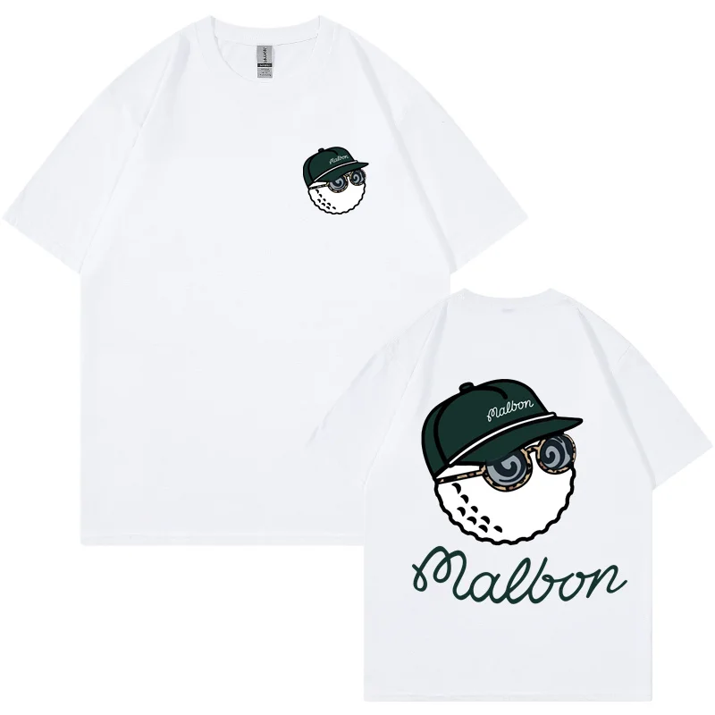 

Malbon Golf T shirt Men Hip Hop Korean Fashion Clothing Cotton TShirt Streetwear Harajuku Summer Oversized T-Shirt Women Top Tee