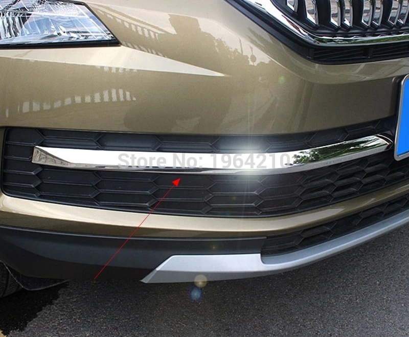 

Auto Stainless Steel Car Front Racing Grills Bumper Mesh Grille Around Trim Cover 2Pcs For Skoda Kodiaq 2017 2018 2019