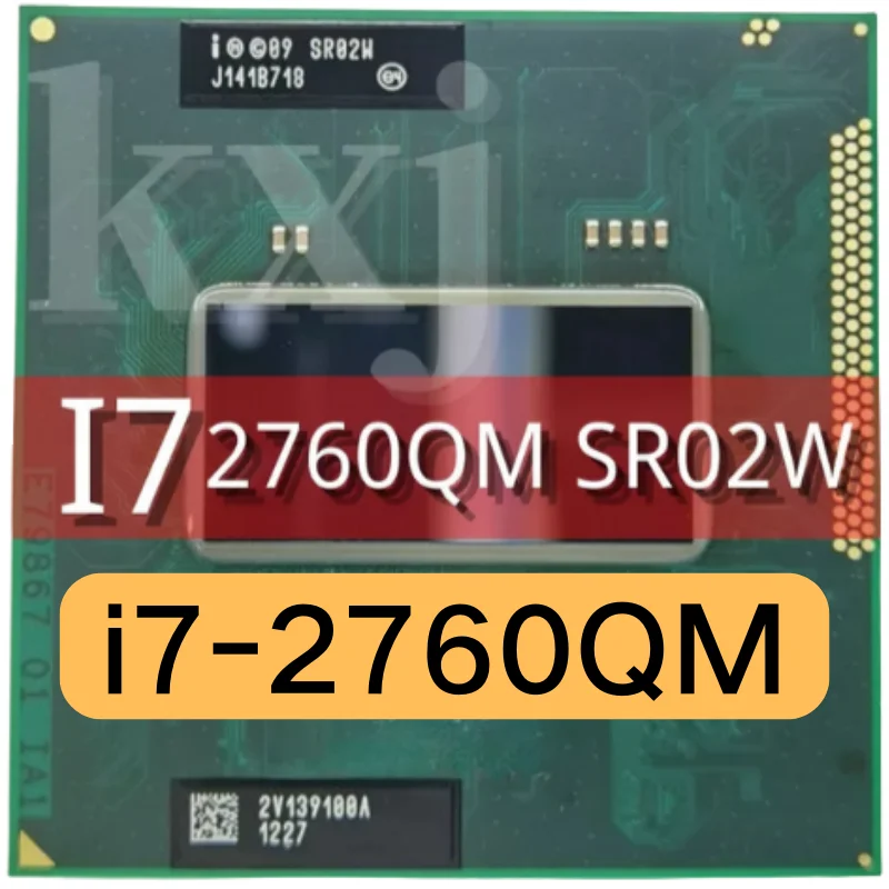 Интел Коре I7-2760КМ SR02W Процессор i7 2760КМ для ноутбука CPU Socket G2 rPGA988B Подходит для ноутбука на чипсетах HM65 75 76 77.