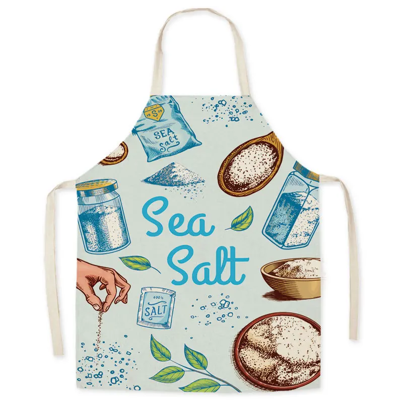 

Linen Cartoon Apron Oil-proof Waist Parent-child Kitchen Adult Sleeveless Halter Apron Apron Kitchen Baking Accessories Delantal