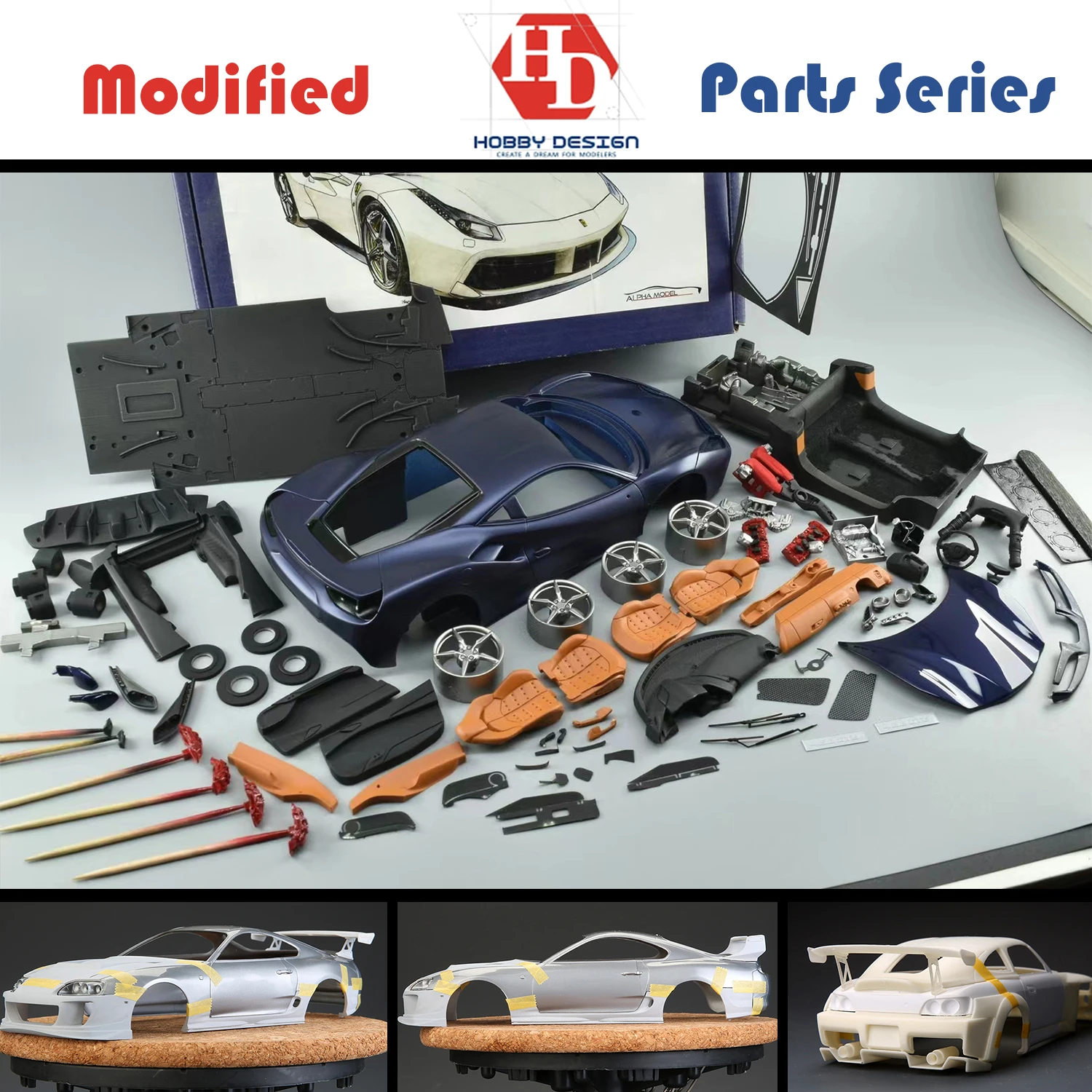 

HD 1/24 Metal Model Car Modified Parts Details Upgrading Set For Tamiya Aoshima Fujimi (PE Metal Resin) Plastic Model Kits