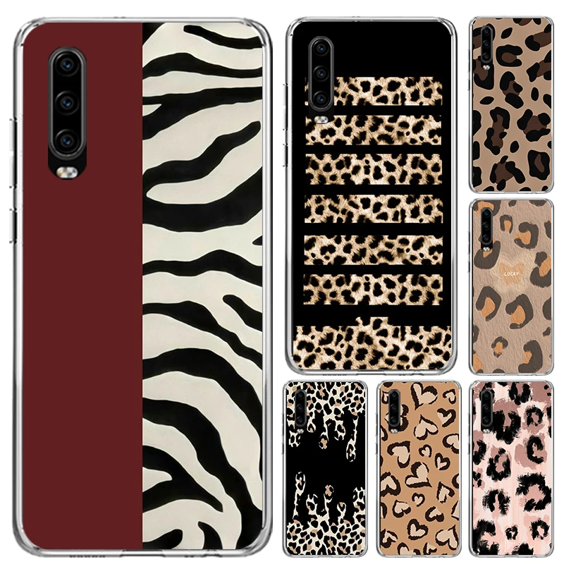 Чехол для телефона с леопардовым принтом Huawei P40 P30 P20 P10 Pro Mate 20 10 Lite P Smart Z Y5 Y6 Y7 Y9S