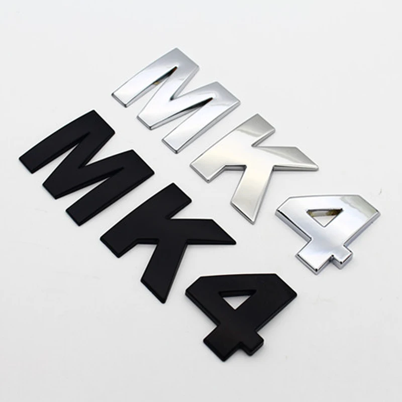 

3D Алюминиевый логотип MK4, задняя боковая эмблема автомобиля для Vw GOLF 4 Scirocco Tiguan Passat Bora Jetta Santana Sportsvan Beetle Teramont