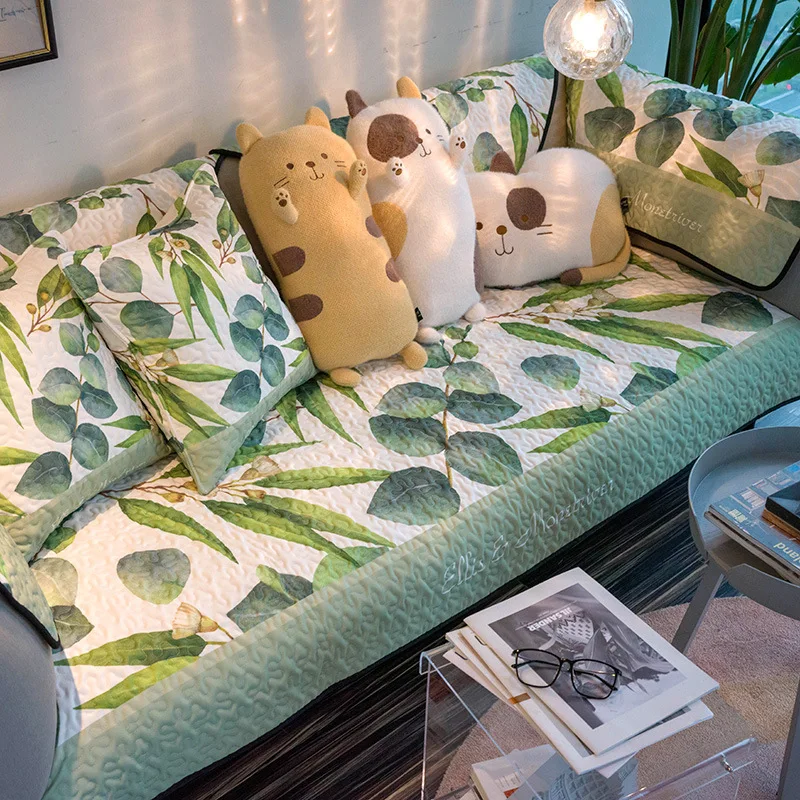 

Small fresh sofa cushion plant cushion warm thickening non-slip sofa towel cover