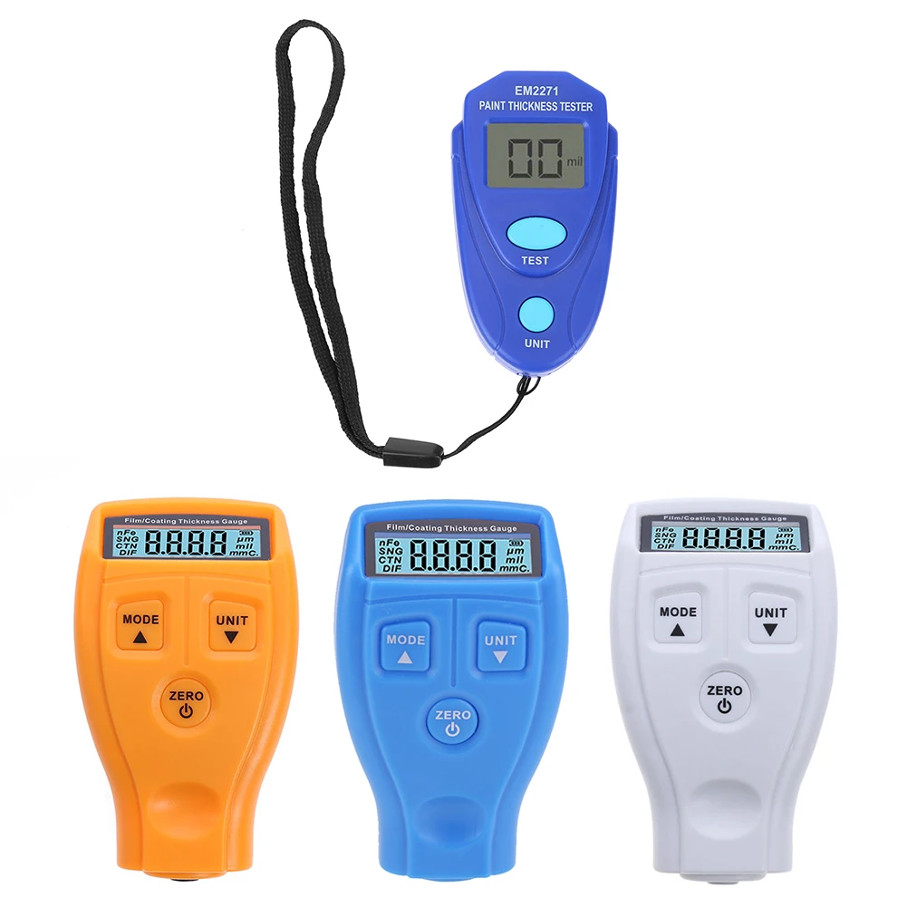 

EM2271A/GM200 Digital Mini Thickness Gauge Car Paint Film Tester Coating Meter Electric Manual Tool Ultra-precise Fe/NFe 0.1-2mm