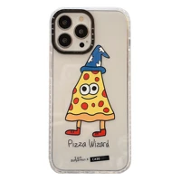 funny cartoon pizza patterm phone cases for iphone 13 12 11 pro max mini xr xs max 8 x 7 se 2020 mini silicone cover cases cute