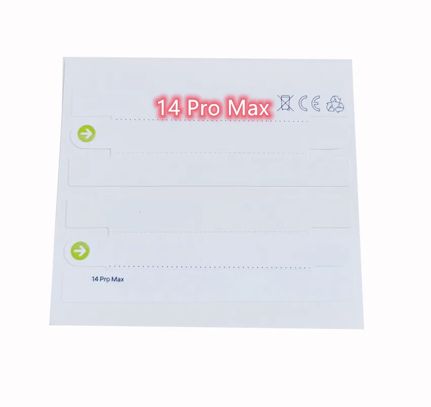 

100 комплектов упаковочная коробка, печать, этикетки, наклейки для iPhone 13 Mini 14 Pro Max Plus, коробки, открытая бумага для запечатывания, фабричная пл...