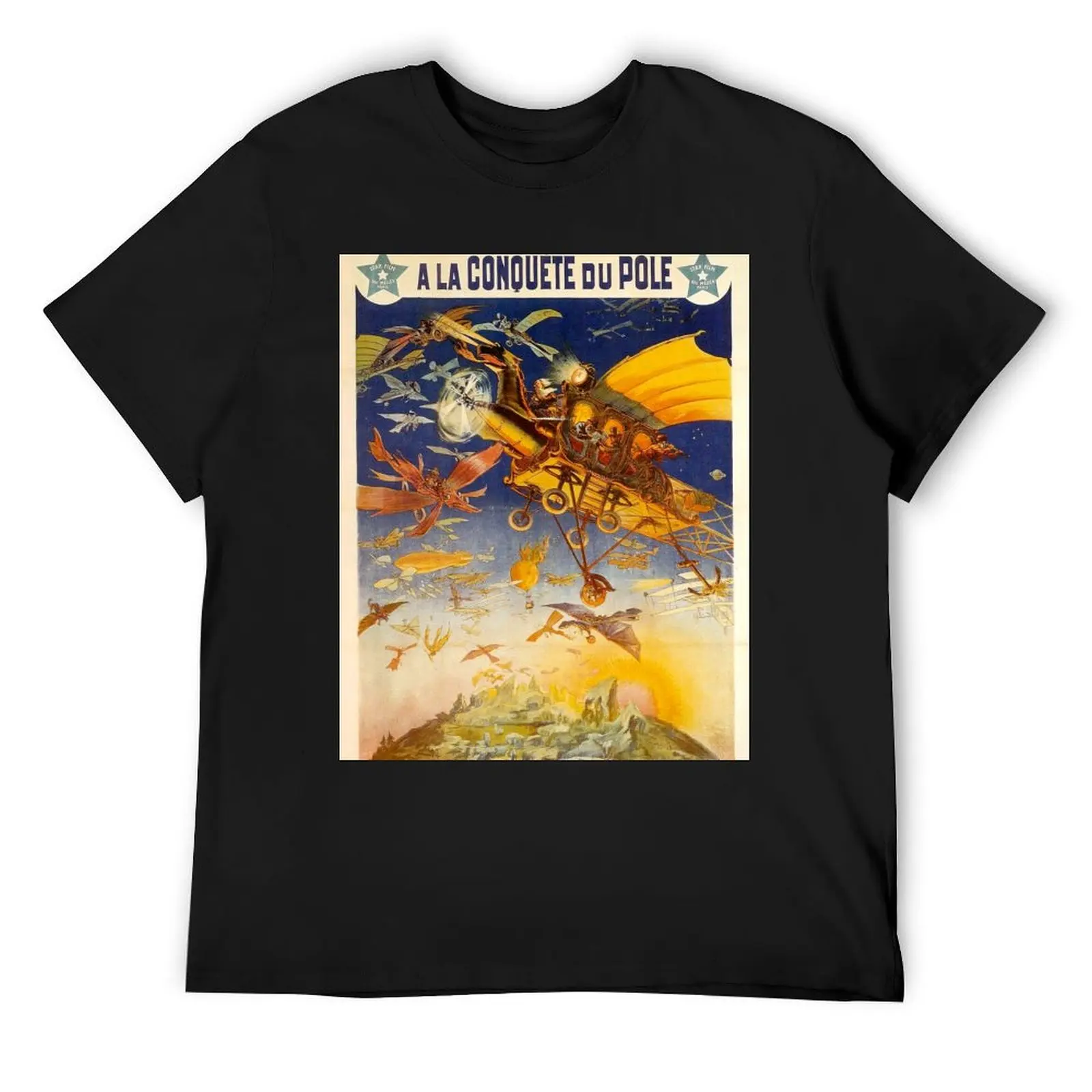 Геorges Méliès фильм в качестве подарка года - винтажная художественная футболка