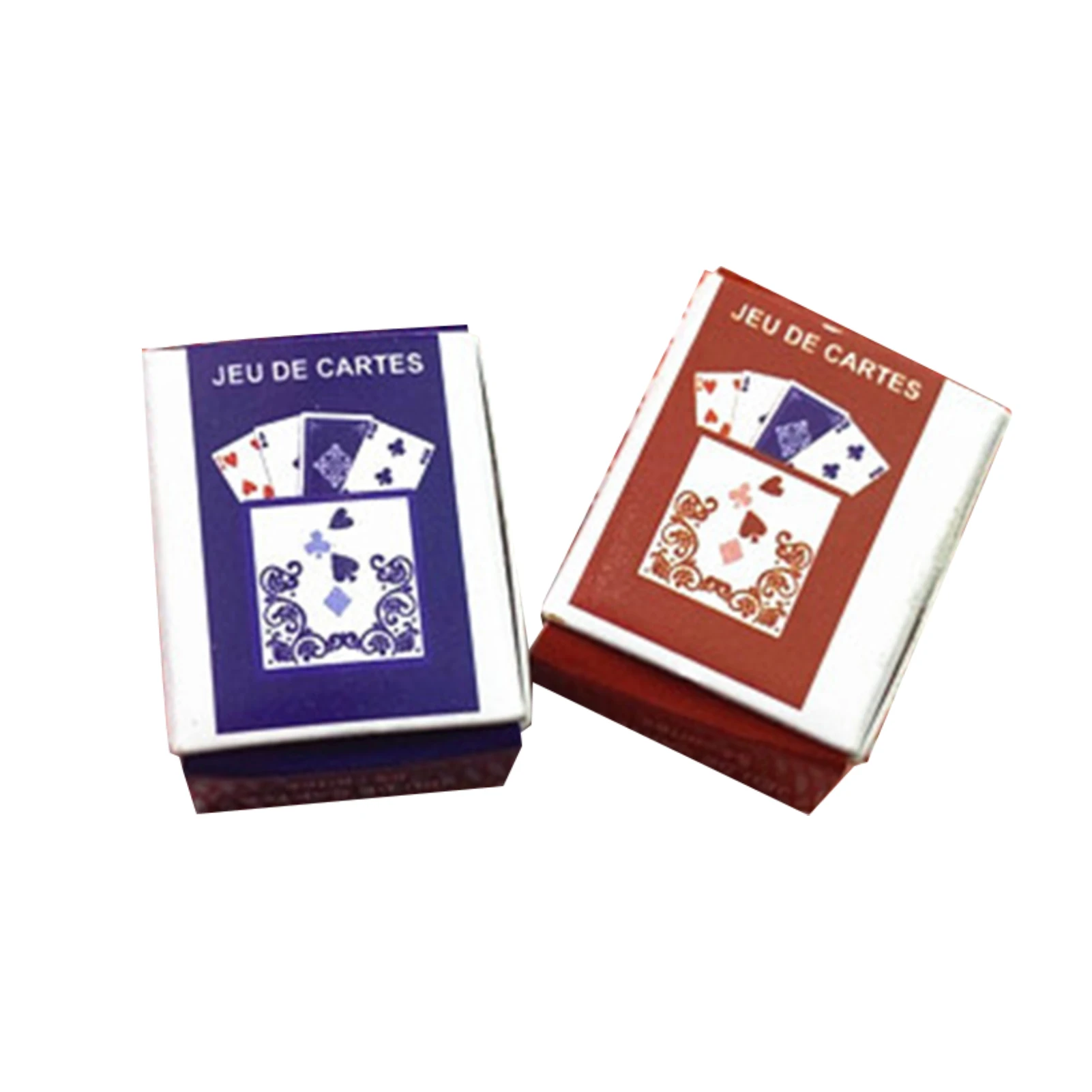 

54pcs/set Travel Games Entertainment Ornament Poker Portable Mini Playing Cards Decor Paper Toy For Kids Dollhouse Accessories