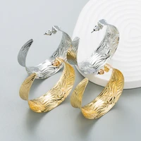 minimalist punk gold wide circles stud earrings for women statement gold metal geometric earrings jewelry gifts wholesale