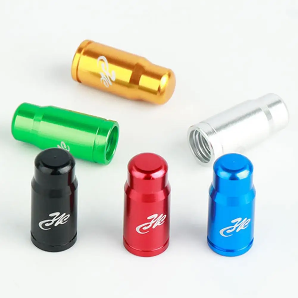 

Safe 10Pcs Useful Smooth Surface Bicycle Valve Cap Aluminum Alloy Bicycle Valve Cap Anti-scratch for Mountain Bike