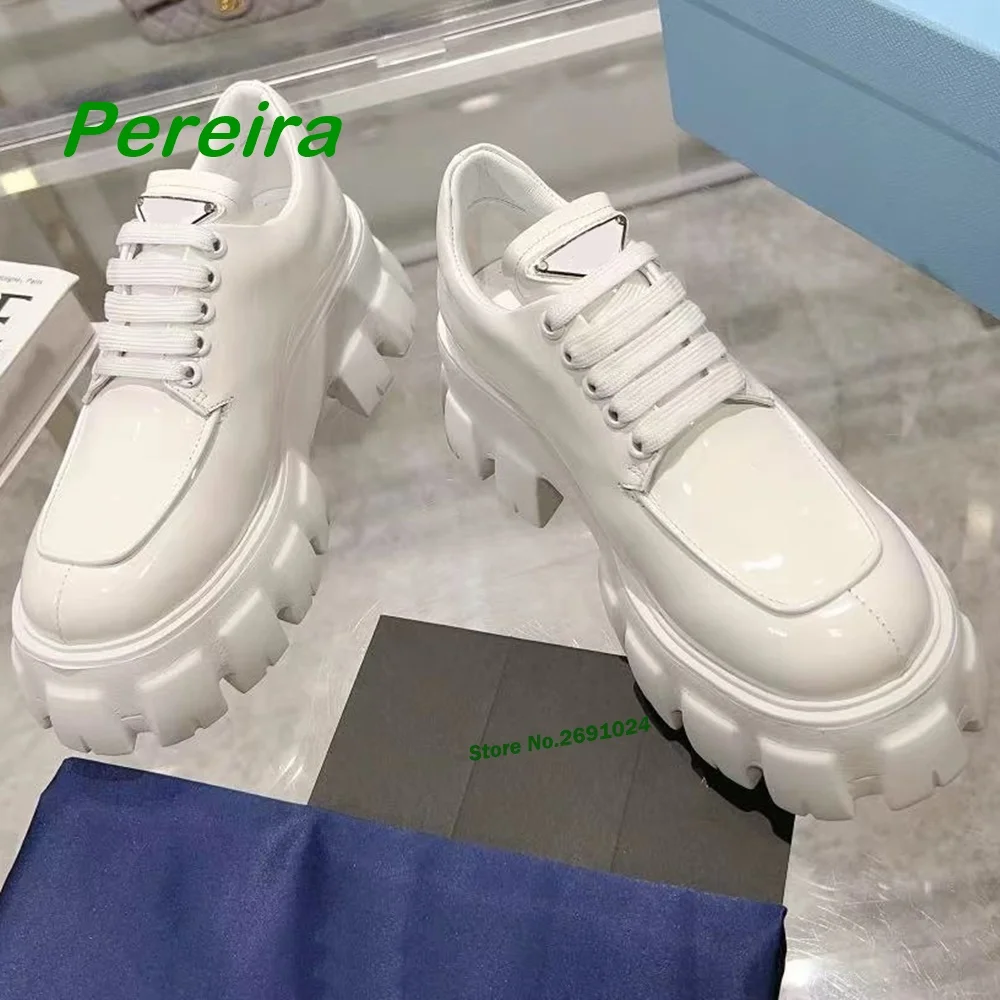 

Brand Brushed Leather Monolith Loafers Round Toe Height Increasing Cross Tied Shallow Pumps Women Luxury Casual Shoes Big Size