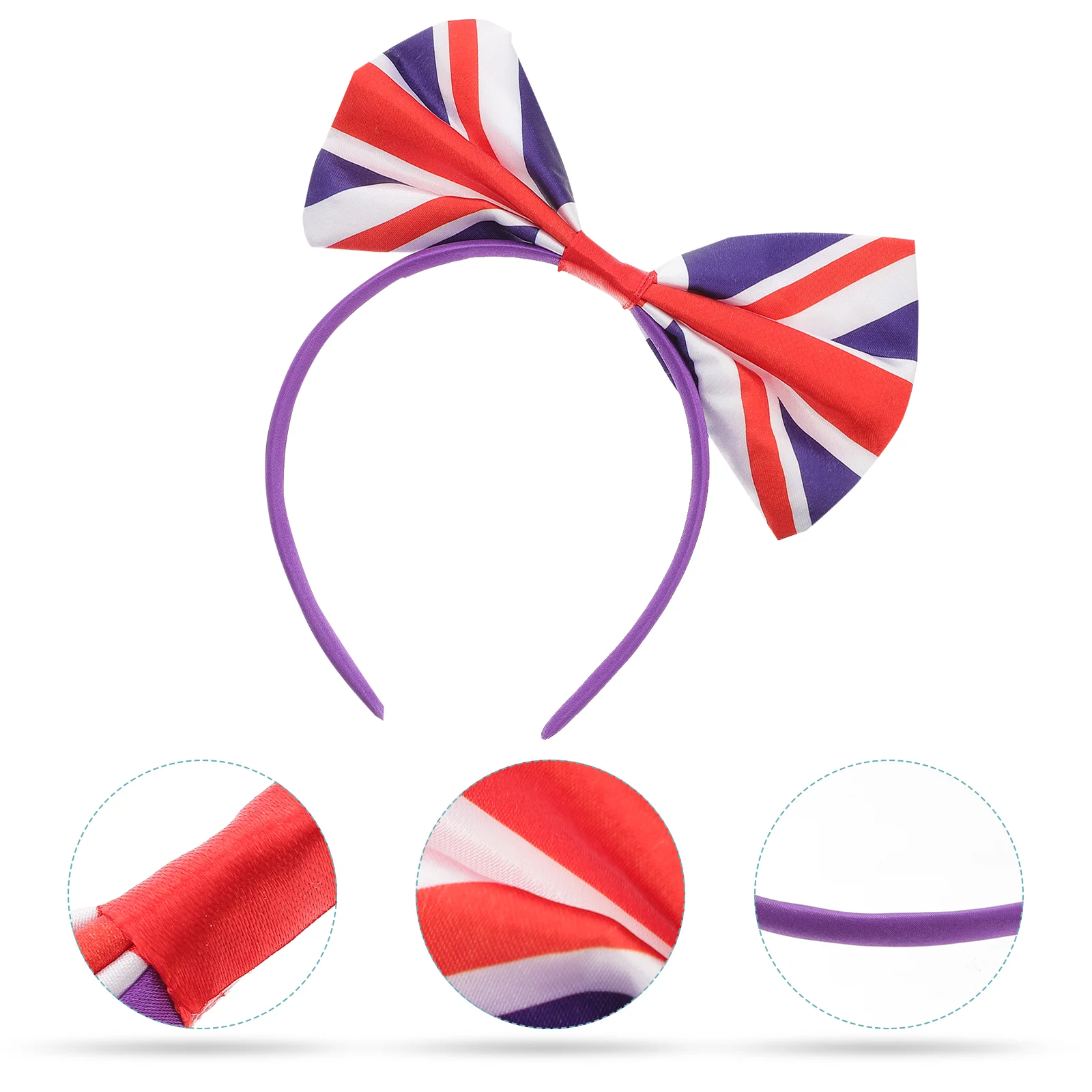 

Flag Headband Hair Bow Uk Hoops Headbands Head Jubilee Bowknot Accessories Patriotic Headwear British Jack Union Party Photo