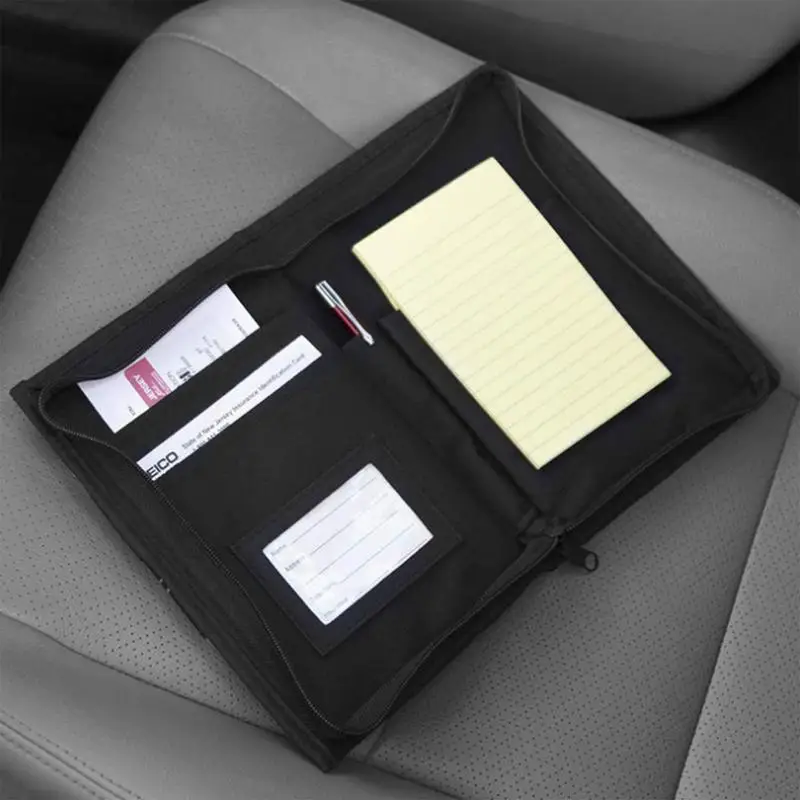 

Universal Glove Slot Box Organizer Storage Holder For Manuals Car Documents Portable Storage Folder Portable Car Accessories