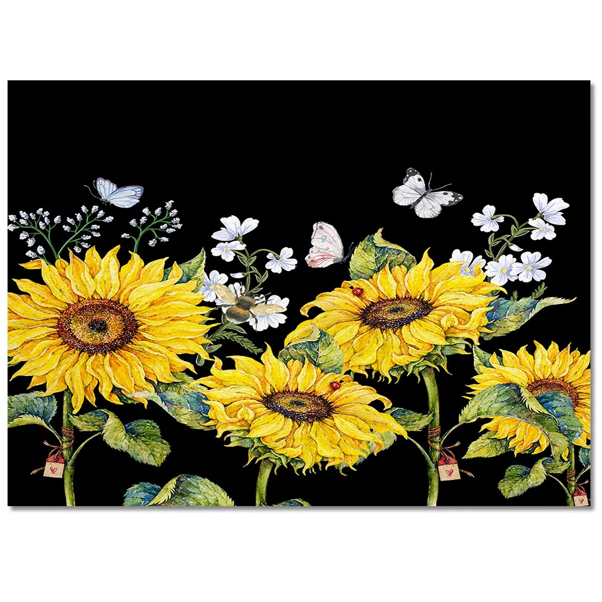 

Sunflower Flower Living Room Rugs Bedroom Carpet Kitchen Floor Mat Non-Slip Bathroom Rug Home Entrance Doormat Hallway Carpet