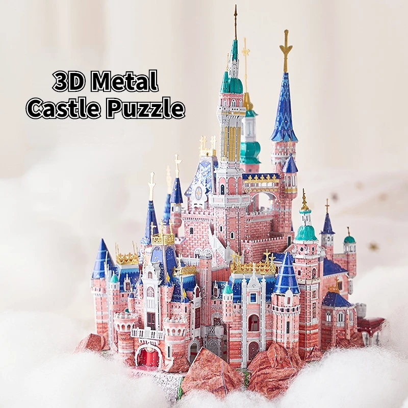 

Металлический 3D-пазл Звездный парк развлечений, замок, наборы художественных моделей «сделай сам», лазерная вырезка, сборные головоломки, и...