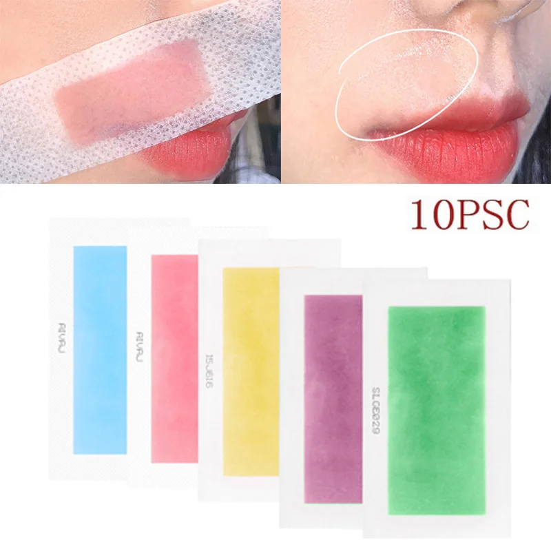 

10pcs Hair Removal Wax Strips Finger Lips Armpit Leg Body Partial Hair Remove Sticker Eyebrow Wax Paper Sheets Women Beauty Tool