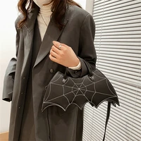 new european and american fashion retro punk style dark embroidered bat portable messenger bag shoulder bag