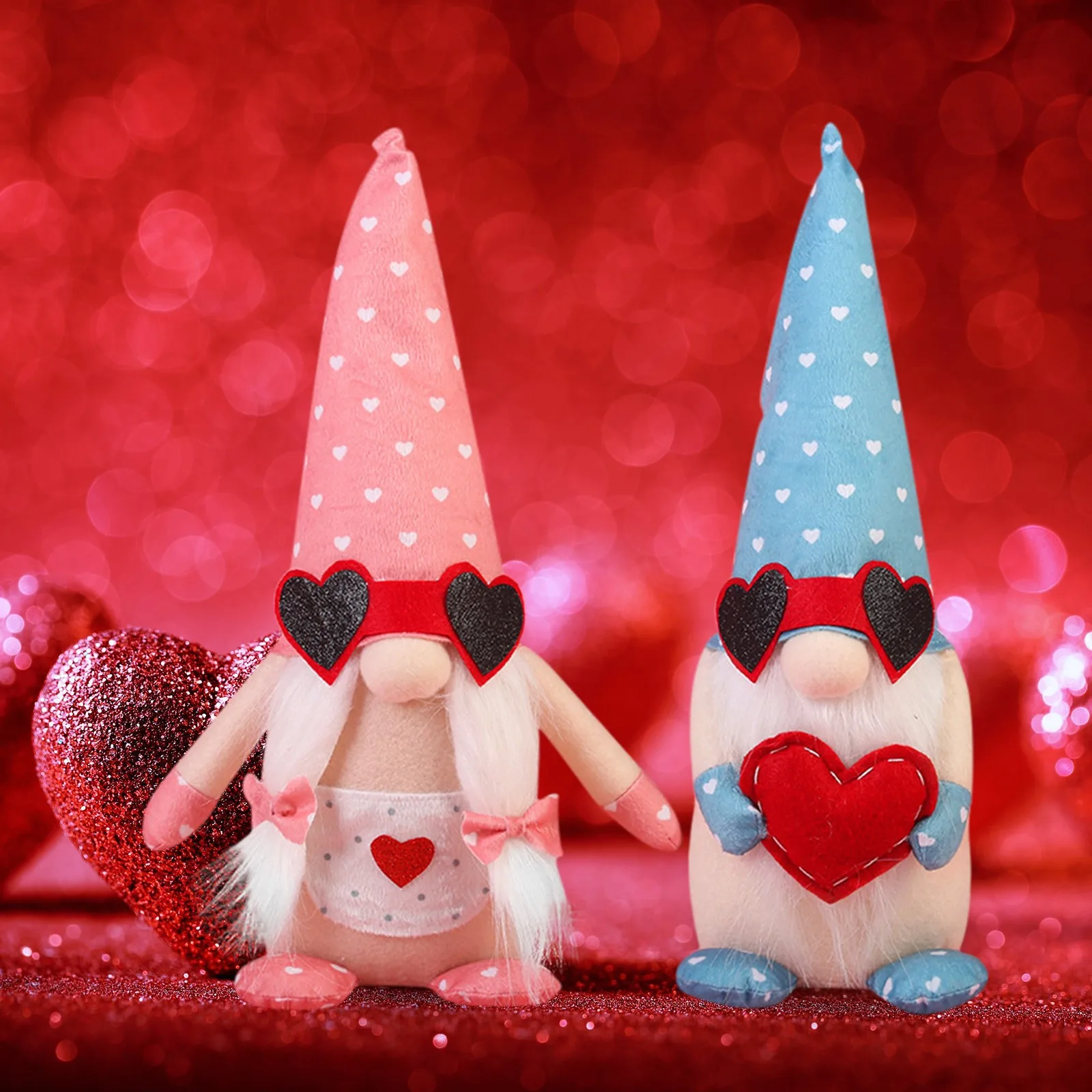 

Day Doll Day Decoration Valentine's Gift Valentine's Doll Day Glasses Faceless 2PC Love Valentine's Hanging Bats for Trees
