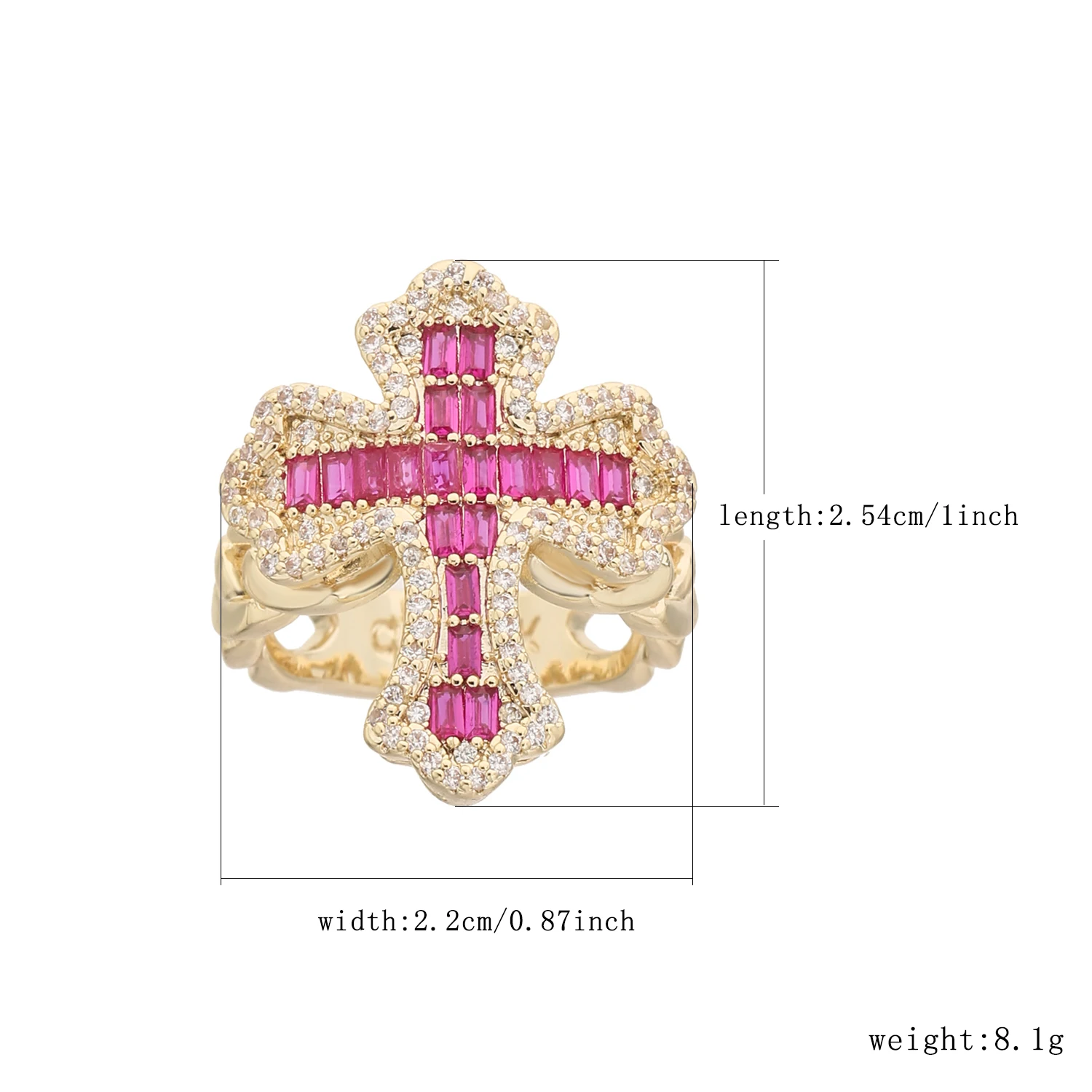 Рождественский новый кулон-браслет серьги-кольца розовый крест из четырех