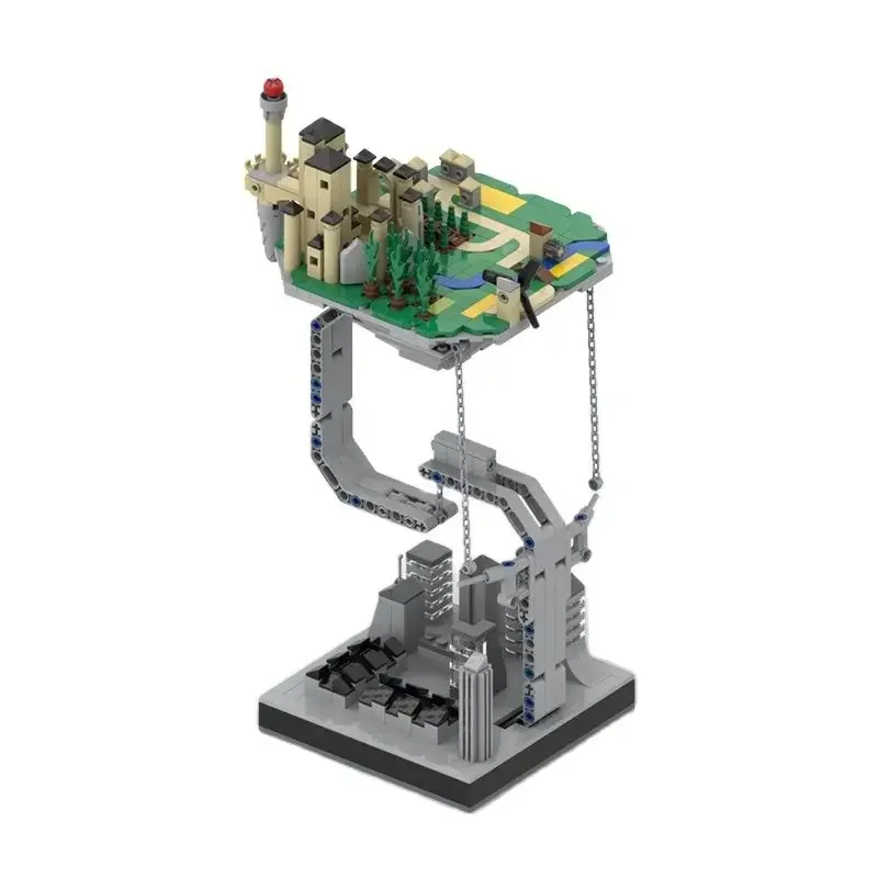 BuildMOC скульптуры замка подвесной гравитационный конструктор динамический баланс